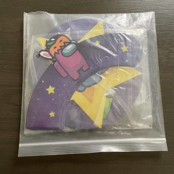 Among Us Banner & 10 Cupcake Wrappers Party Supplies Birthday Children Decor - Picture 3 of 5